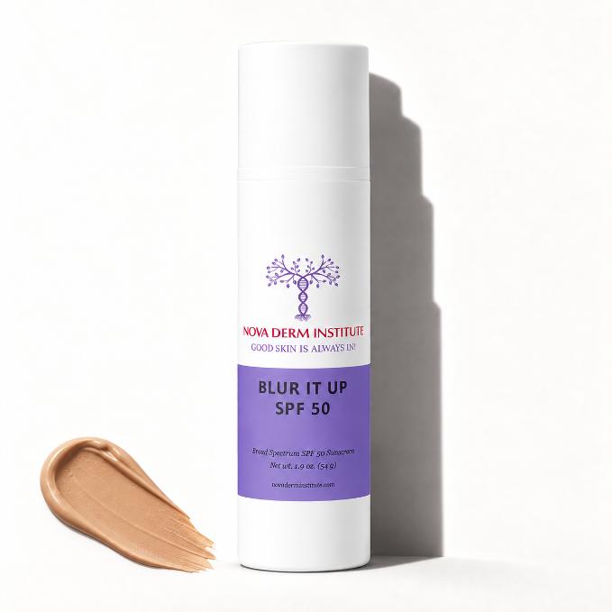 BLUR IT UP tinted mineral sunscreen SPF 50 in Medium shade